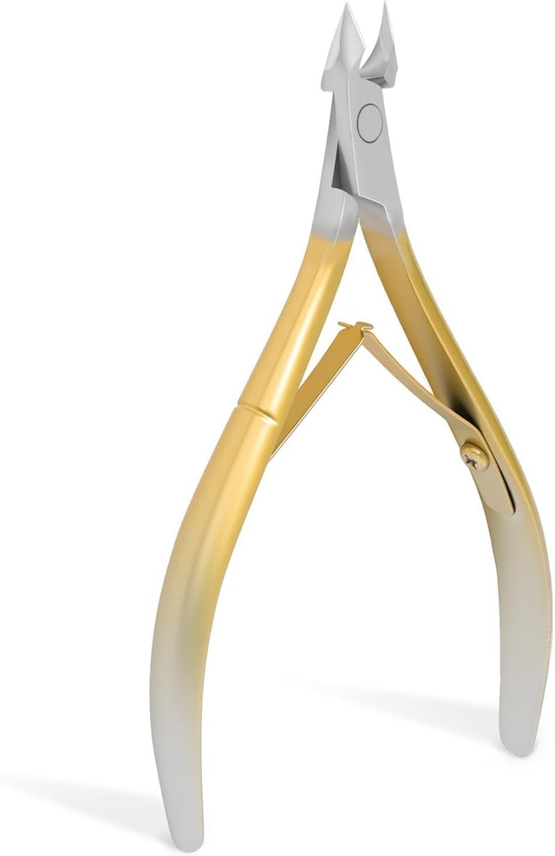 cmetta Cuticle Nipper Trimmer Polished Coated Durable Trimmer, Nail Clipper with Fine Edge, Comfort Grip Cuticle Cutter Remover Tool Supplies Pedicure Kit for Manicurist Nail Art Care (Yellow 1-PACK) - Image 1